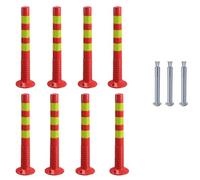Paletto di sbarramento flessibile da 30 pollici con fascia riflettente for il controllo della folla nel vialetto e la deviazione del traffico(Red+yellow,8pack)