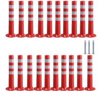 Paletto di sbarramento flessibile da 30 pollici con fascia riflettente for il controllo della folla nel vialetto e la deviazione del traffico(Red+white,20 pack)