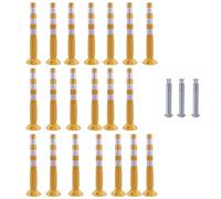 Paletto di sbarramento flessibile da 30 pollici con fascia riflettente for il controllo della folla nel vialetto e la deviazione del traffico(Yellow+white,20 pack)
