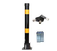 Paletto di sicurezza, barriera di sicurezza per vialetto e garage, con 4 bulloni di ancoraggio gratuiti per aree sensibili al traffico, palo di sicurezza per parcheggio con verniciatura a polvere gia