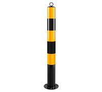 paletto di sicurezza, Barriere di parcheggio a paletto in metallo, 29,5" H * 3" Dia, con anelli sospensione, protezione for vialetto privato(1pcs)