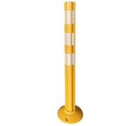 Paletto di sicurezza giallo da 31,5" con strisce riflettenti, colonna di avvertimento for lavori di costruzione stradale/sicurezza del parcheggio/controllo della folla nel traffico(A,1Pcs)
