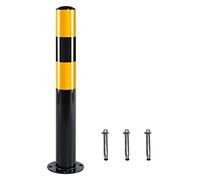 Paletto di Sicurezza, guardrail per parcheggio, segnaletica in Metallo, barriera di Sicurezza in Acciaio, palo di Sicurezza per vialetti, Perfetto per Aree sensibili al t