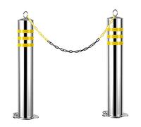 Paletto di sicurezza, paletto di sicurezza, 2 pezzi, paletto di parcheggio, barriera per vialetto in acciaio inox, blocco di parcheggio, paletto di sicurezza, palo di traffico per aree sensibili al t