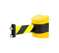 Paletto, divisorio Fila, barriera Sicurezza a Nastro Retrattile, Nastro Sicurezza Magnetico Retrattile, cordone Sicurezza, Striscia Gialla/Nera, attenzione, Pericolo la Coda attività Sportive all'ape