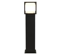 Paletto Esterno Moderno Atene Alluminio Bianco Policarbonato Nero Led 9W 3000K