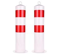 Paletto in acciaio resistente da 55 cm con striscia riflettente for il controllo del traffico(2pcs)