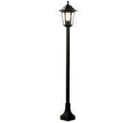 Paletto in pressofusione di alluminio KAYAK PALETTO E27 Dimensioni 18x20xh 121 cm Diffusori in vetro trasparente colore NERO NERO