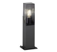 Paletto luminoso E27 luci di percorso esterne luci esterne nere lampada da giardino piedistallo, metallo plastica, 1x E27, LxLxA 8,5x8,5x40 cm, Wofi 12222