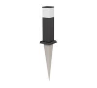 ledscom.de Dissuasore luminoso POLLY con picchetto a terra per esterni, 35cm, nero, incl. lampadina G9, 596lm, bianco
