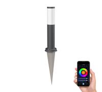 Paletto luminoso PORU con picchetto a terra per esterni IP44 39cm antracite