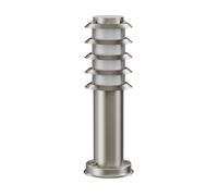 ledscom.de Paletto luminoso PORU per esterni, IP44, griglia, 39cm, acciaio inossidabile, incl. lampada E27 471lm, bianco extra caldo