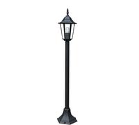 PALETTO MILANO NERO 1 LUCE ATTACCO E27 IP44 17x105CM ALLUMINIO E VETRO