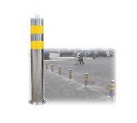 Paletto moderno for vialetto d'accesso,Barriera di parcheggio in acciaio con strisce riflettenti,Design elegante(2pc)