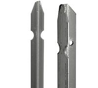 10 PALI PALETTI RECINZIONE SAGOMATO ACCIAIO ZINCATO A T CM.3X125 FISSAGGIO RETE
