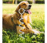 Paletto per legare il cane da 2 pezzi. Paletto da terra per cani resistente.