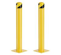 Paletto per parcheggio, dissuasori in acciaio, diametro 11,4 cm, palo barriera di sicurezza verniciato a polvere gialla per aree sensibili al traffico (set da 2, 91 cm)