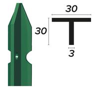 Paletto per recinzioni plastificato verde h cm.175 mm.30x30x3 (10 pezzi) -