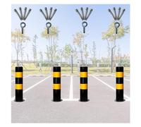 Paletto riflettente for il traffico alto 20 pollici - Barriera di sicurezza in metallo bloccabile for vialetti, marciapiedi e parcheggi(4 Piece)