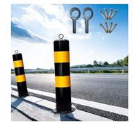 Paletto riflettente for il traffico alto 20 pollici - Barriera di sicurezza in metallo bloccabile for vialetti, marciapiedi e parcheggi(2 Piece)