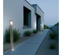 Paletto Solare 80cm in Acciaio Inox con Sensore Movimento e Picchetto Colore Bianco Naturale 4.000K