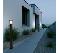 Paletto Solare 80cm in Acciaio Nero con Sensore Movimento e Picchetto Colore Bianco Naturale 4.000K