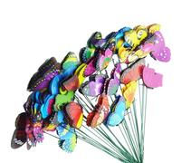 Pali a Farfalla per Composizioni Floreali,50 Pezzi di Farfalle Artificiali per Decorazione - Farfalla per Mazzo di Fiori - per Casa Camera da Soggiorno Patio Vaso Interno ed Esterno Donna e Uomo