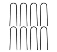 Pali a forma di U, pali di terra del trampolino,Unghie da da campeggio | Intatto di terra a forma di metallo pesante per la da giardinaggio della recinzione di trampolino, set di 8