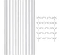 Pali acrilici per Piante - 20 Pezzi di Traliccio da Giardino Trasparente | per Piante in Vaso | per Piante da Arrampicata con Clip | Bastoncini