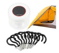 Pali avvitabili | 10 perni elicoidali extra pesanti - Ganci di design a vite per tende | per attività all'aperto come picnic, escursionismo, campeggio, terrazza, giardino, baldacchino, Gra