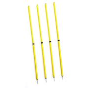 Pali da Allenamento da Calcio Portatili - Pali da agilità da 4 Pezzi per Il Dribbling e Il Miglioramento del Gioco di Gambe (Yellow)