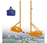 Pali da badminton per giardino, supporto da badminton resistente con rete per uso interno o esterno, altezza regolabile, set da allenamento per badminton con ruote, per adulti, bambini e scuole