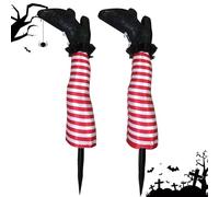 Pali da Giardino a Forma di Gambe di di Halloween | Decorazioni Stivali A Testa In Giù,Decorazione Realistica e Spaventosa per Feste per Sentiero Patio Tetto Balcone