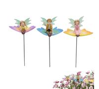Pali da giardino - Decorazione per prato a forma di farfalla, fatina | Picchetti decorativi da giardino per compleanni, vasi da fiori da giardino, decorazione artigianale per balcone