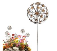Pali da giardino in ferro, 40 x 13,5 cm, decorativi per esterni, per vialetti di recinzione, aste paesaggistiche con petali regolabili, ornamento per prato, supporto per fioriere per patio