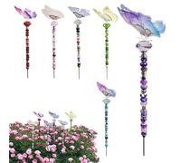 Pali da giardino in perle Kit di da giardino in perline | Kit di da giardino fatti a mano da giardino da 138 pezzi | Perline a 90 fori, 6 aste filettate, 6 dadi, 6 gridi