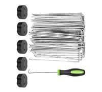 Pali da giardino Set di graffette paesaggistiche - per a forma di U | Spille per in tessuto antiruggine per da giardino a forma di U pali da giardino per un ancoraggio sicuro