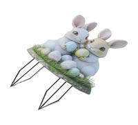 Pali da giardino stagionali con coniglietto pasquale e decorazioni a forma di uovo, per uso esterno, aggiungono fascino a prati, giardini e passerelle (OH831)