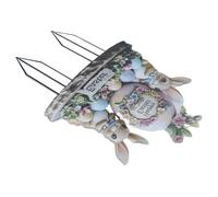 Pali da giardino stagionali con coniglietto pasquale e decorazioni a forma di uovo, per uso esterno, aggiungono fascino a prati, giardini e passerelle (OH829)