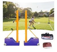 Pali da pallavolo per cortile, Pali Da Pallavolo Regolabili in Altezza Con Base Stabile, per interni ed esterni, scuola, stadio, adulti e bambini(Yellow)