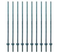 Pali da Recinzione in Metallo 91cm-215cm, Confezione da 10, Pali a U Robusti Senza Scavo per Reti Metalliche, Pali in Acciaio per Giardino e Esterni(152cm)