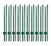 Pali da Recinzione in Metallo 91cm-215cm, Confezione da 10, Pali a U Robusti Senza Scavo per Reti Metalliche, Pali in Acciaio per Giardino e Esterni(215cm (Splicable))