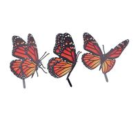 Pali decorative da giardino Ornamenti artistici del cortile 3d decorazioni di palo per patio esterno impermeabile per il percorso dei prati 3pcs acrilico