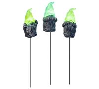 Pali decorativi da giardino | 3 pezzi incandescente decorazione per esterni | statuette da giardino nano paletto - per feste, vacanze, compleanni, prato, patio, aiuole, vasi per piante