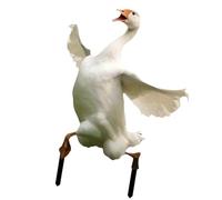 Pali decorativi da giardino in acrilico a forma di oche eleganti paletti decorativi per esterni giardino e patio ornamento disegni realistici statua