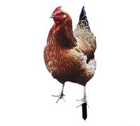 Pali decorativi da giardino in metallo a forma di gallina, decorazione per esterni, cortile, fattoria, prato, gallina, gallo, in piedi, decorazione per patio, cortile, sentiero (B)