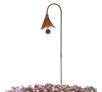 Pali Decorativi Da Giardino In Metallo | Scultura di Campanule Decorative Rustiche e Arrugginite | Ruggine Su Decorazioni Da Giardino | per Patio Cortile Prato Sentiero Paesaggio Esterno