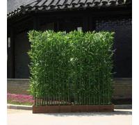 Pali di bambù artificiale commerciali con base - Impermeabili e resistenti ai raggi UV - per hall di hotel, ristoranti, centri commerciali - Nessuna manutenzione, Lunga durata