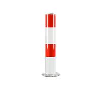 Pali di controllo del traffico, depositi stradali, Pali di parcheggio fissi in acciaio, Pali di avvertimento per collisioni con striscia riflettente, Pali di sicurezza per vialetti (89 x 600 x 2,0 mm)