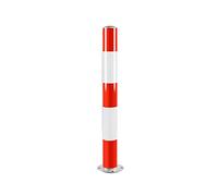 Pali di controllo del traffico, depositi stradali, Pali di parcheggio fissi in acciaio, Pali di avvertimento per collisioni con striscia riflettente, Pali di sicurezza per vialetti (89 x 750 x 2,0 mm)